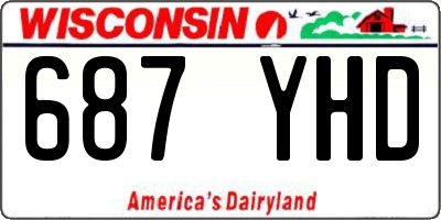 WI license plate 687YHD