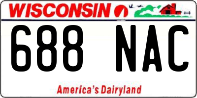 WI license plate 688NAC