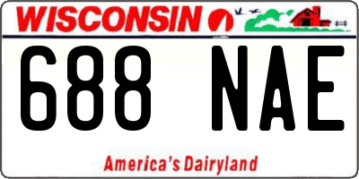 WI license plate 688NAE