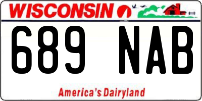 WI license plate 689NAB