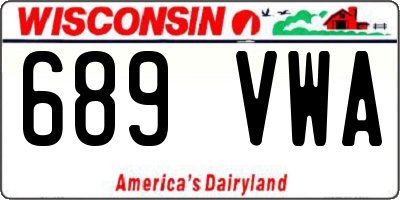 WI license plate 689VWA