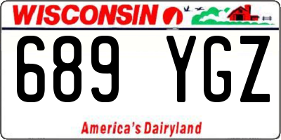WI license plate 689YGZ