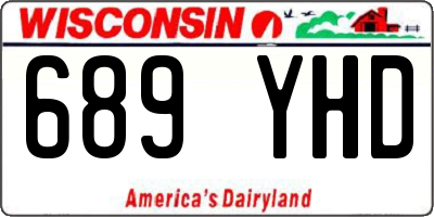 WI license plate 689YHD