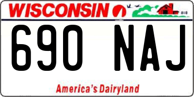 WI license plate 690NAJ
