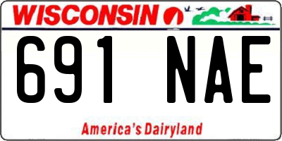 WI license plate 691NAE