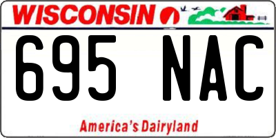 WI license plate 695NAC