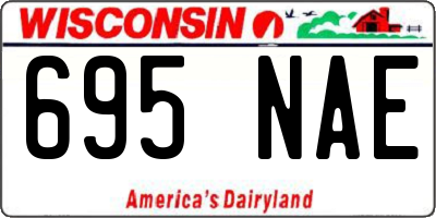 WI license plate 695NAE