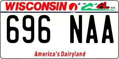 WI license plate 696NAA