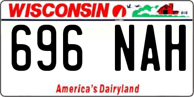 WI license plate 696NAH