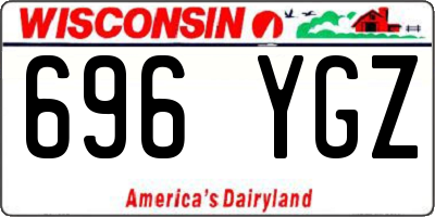 WI license plate 696YGZ