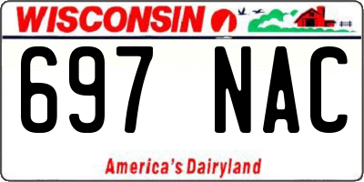 WI license plate 697NAC