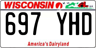 WI license plate 697YHD