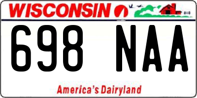 WI license plate 698NAA