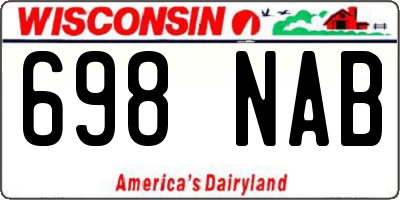 WI license plate 698NAB