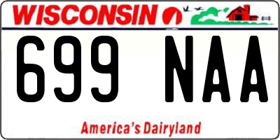 WI license plate 699NAA