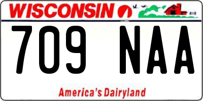 WI license plate 709NAA