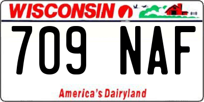 WI license plate 709NAF