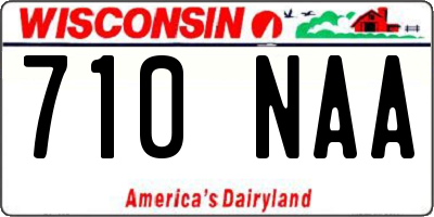 WI license plate 710NAA
