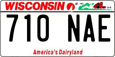 WI license plate 710NAE