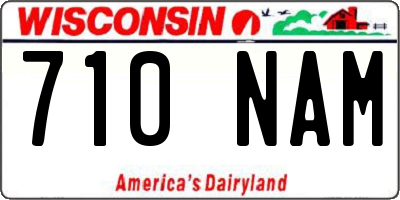 WI license plate 710NAM