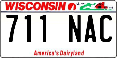 WI license plate 711NAC
