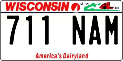 WI license plate 711NAM