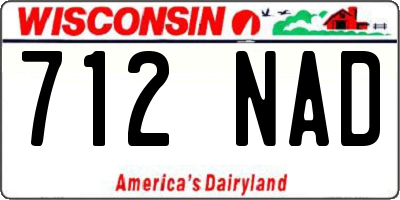 WI license plate 712NAD