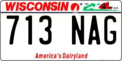 WI license plate 713NAG