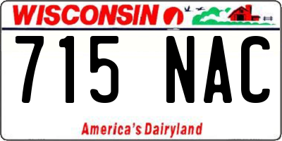 WI license plate 715NAC