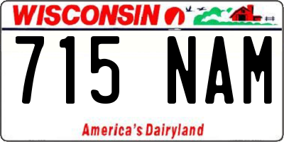WI license plate 715NAM