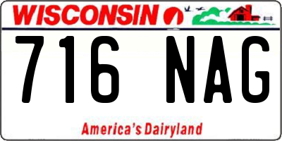 WI license plate 716NAG