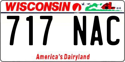 WI license plate 717NAC