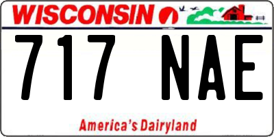 WI license plate 717NAE