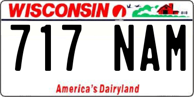 WI license plate 717NAM