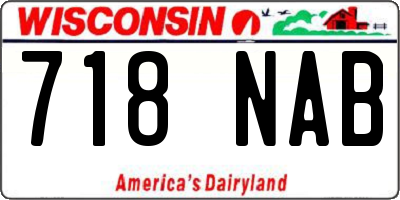 WI license plate 718NAB