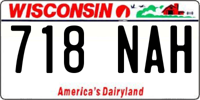 WI license plate 718NAH