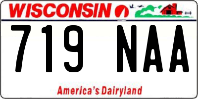 WI license plate 719NAA