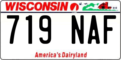 WI license plate 719NAF
