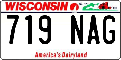 WI license plate 719NAG