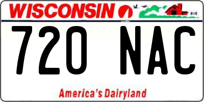 WI license plate 720NAC