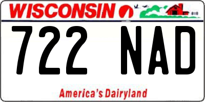 WI license plate 722NAD