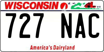 WI license plate 727NAC