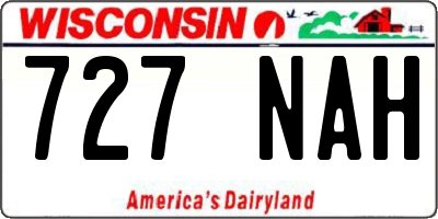 WI license plate 727NAH