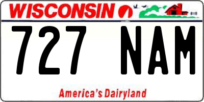 WI license plate 727NAM