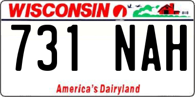 WI license plate 731NAH