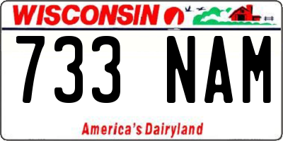 WI license plate 733NAM