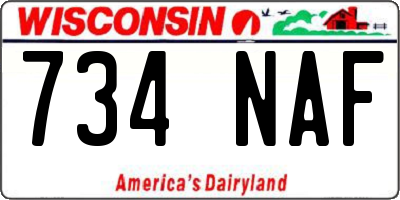 WI license plate 734NAF
