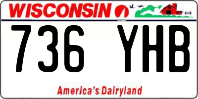 WI license plate 736YHB