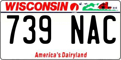 WI license plate 739NAC