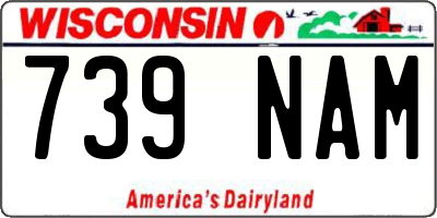 WI license plate 739NAM